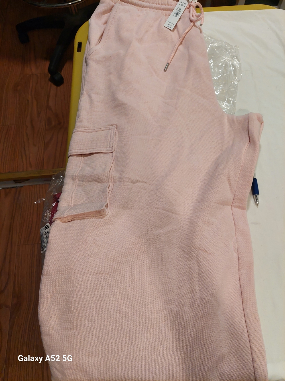 PINK Victoria's Secret Light Pink Boot Cut Cargo Sweatpants